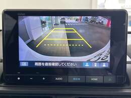 バックカメラも装着されております。パーキングセンサーと合わせて安心して運転していただけます。
