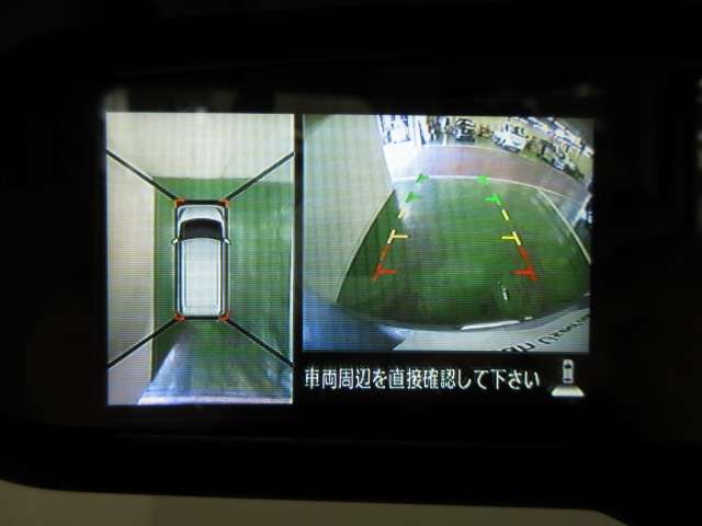 アラウンドビューモニターで車庫入れも空から見ている様に駐車できラクラクです。