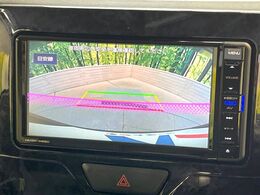 【バックカメラ】駐車時に後方がリアルタイム映像で確認できます。大型商業施設や立体駐車場での駐車時や、夜間のバック時に大活躍！運転スキルに関わらず、今や必須となった装備のひとつです！