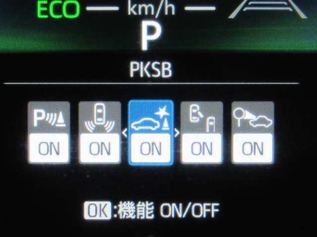 パーキングサポートブレーキ付きです。