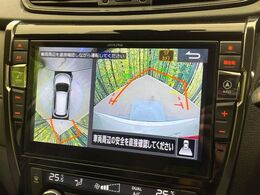 【アラウンドビューモニター】専用のカメラにより、上から見下ろしたような視点で360度クルマの周囲を確認することができます☆死角部分も確認しやすく、狭い場所での切り返しや駐車もスムーズに行えます。
