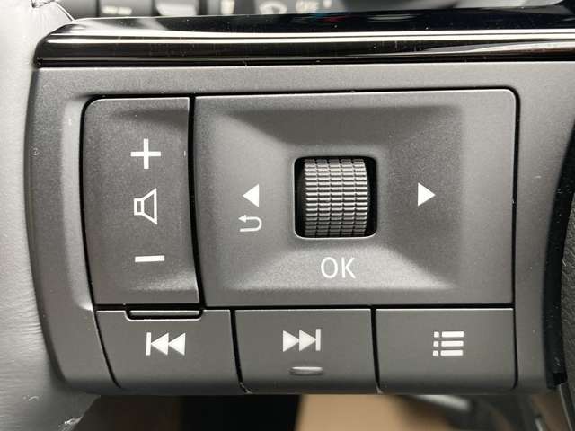ステアリングスイッチでオーディオの選曲や音量調整も可能です！