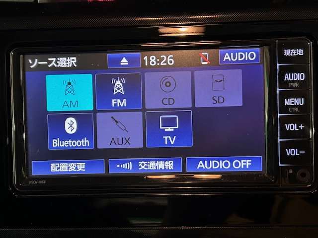 純正SDナビ、地デジTV付き、Bluetoothオーディオ・CDも再生可能です！ナビ付き条件でお探しの方は必見です！