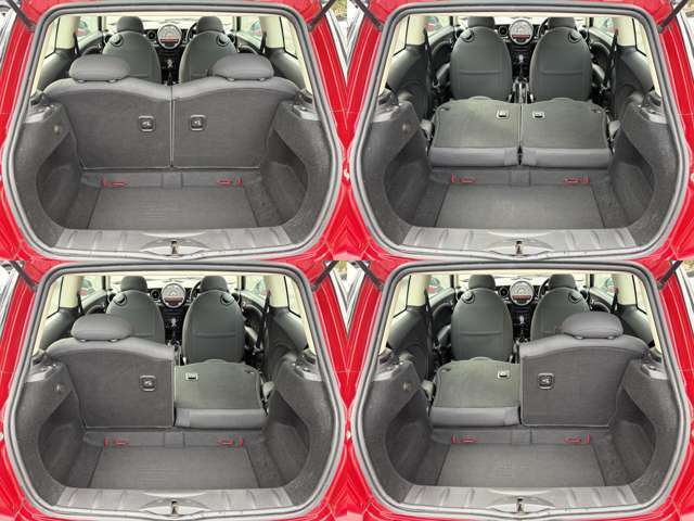 ラゲッジスペースは後部座席を倒すと更に広々とした収納スペースが確保出来ます♪荷物の出し入れもラクラクです♪