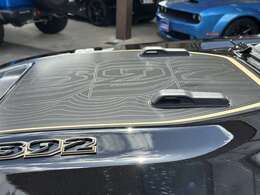 ファイナルエディション専用のセンターフードデカール。角度を変えるて見ると392の文字が描かれております。