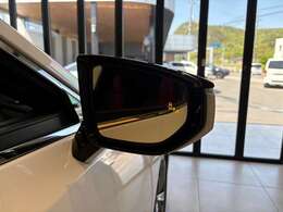 ブラインドスポットモニター。雨の日でも見えやすいですよ！