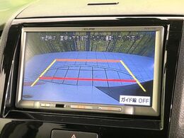【バックカメラ】駐車時に後方がリアルタイム映像で確認できます。大型商業施設や立体駐車場での駐車時や、夜間のバック時に大活躍！運転スキルに関わらず、今や必須となった装備のひとつです！