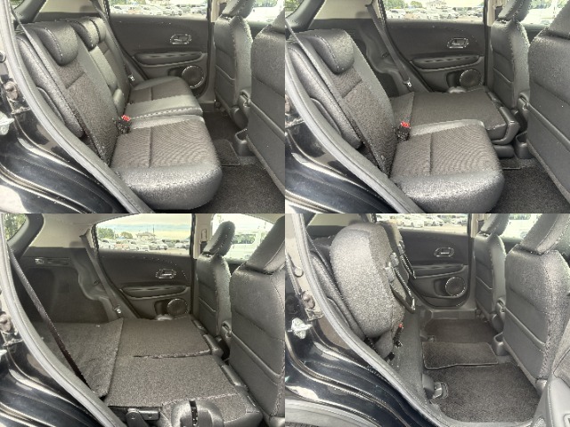 ☆ゆったりした座り心地のリアシート☆目立った擦れや汚れもありません☆背もたれを前に倒せば荷室が広がり、たくさんの荷物にも対応出来ます☆座面の跳ね上げも可能で高さのある荷物も積めます☆