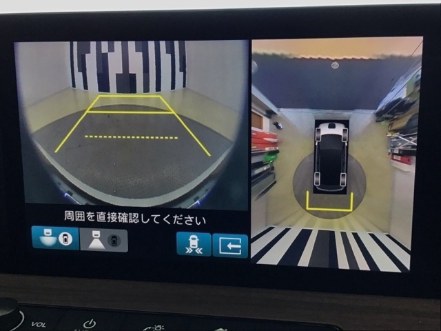 フロント・サイド・バック・全周囲カメラ付きで広範囲の確認が出来ます！スムーズな駐車・車庫入れをサポートいたします！