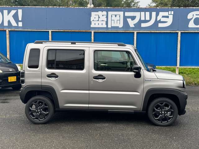 プライバシーガラスも通常モデルとは違い若干グリーンがかった色になります。