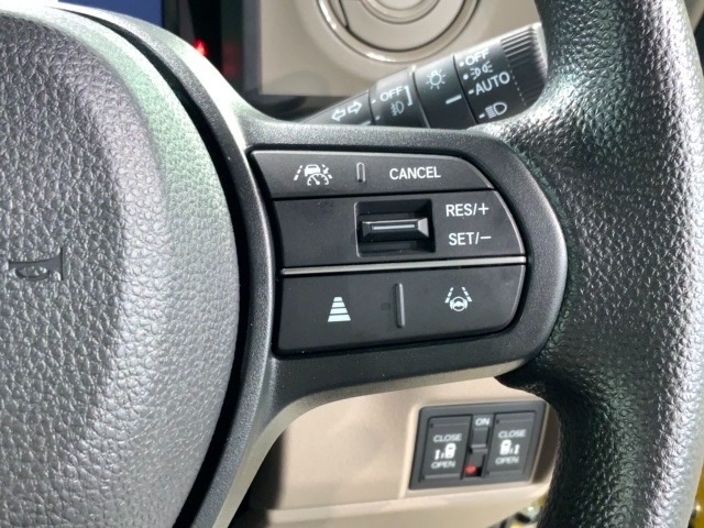 クルーズコントロールを装備しています。高速道路などで一定の速度で走ってくれるので運転が楽ですよ！速度を設定できますので、スピードの出しすぎにも注意できます。