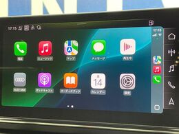 ●Apple　Car　Play：スマホとの有線接続で、ナビ・オーディオ再生などスマホのアプリ機能が画面でも使える便利機能です！