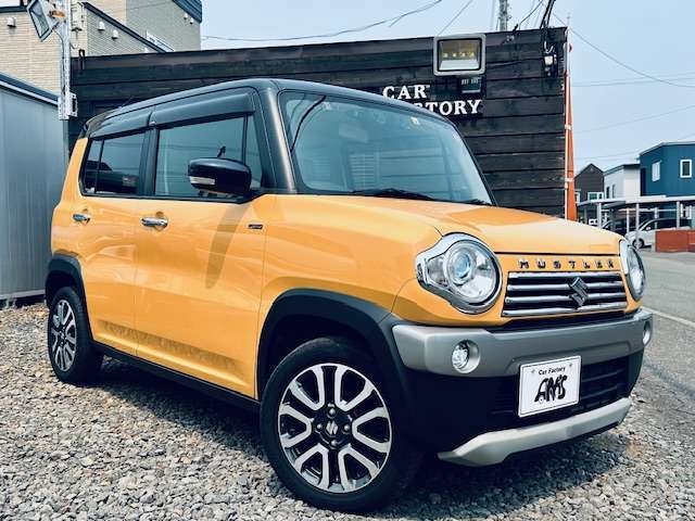 錆の少ない本州仕入れの人気のSUZUKIハスラー入庫致しました♪お洒落なイエローブラックツートン♪JスタイルIIターボ♪ワンオーナー♪ナビフルセグ♪バックカメラ♪デュアルブレーキサポート♪