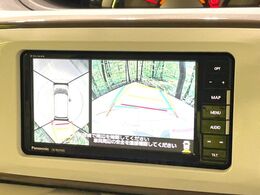 【パノラマモニター】専用のカメラにより、上から見下ろしたような視点で360度クルマの周囲を確認することができます☆縦列駐車や幅寄せ時に活躍してくれます♪