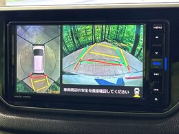 【パノラマモニター】専用のカメラにより、上から見下ろしたような視点で360度クルマの周囲を確認することができます☆死角部分も確認しやすく、狭い場所での切り返しや駐車もスムーズに行えます。