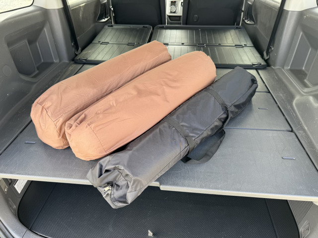 お気軽な車中泊旅行や、アウトドアオートキャンプにすぐに出掛けられるお車です。