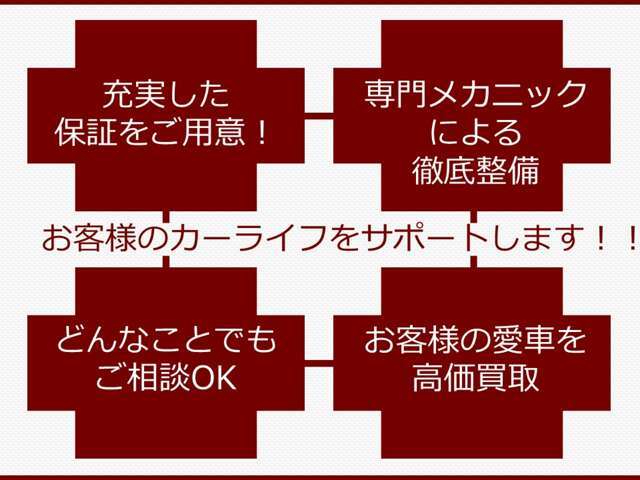カーライフをサポートさせていただきます！