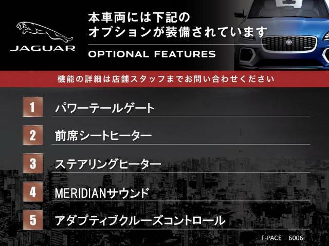 こちらの車輌には表記のメーカーオプションが装備・装着されております。