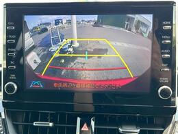 【バックモニター】後ろのカメラの映像をモニターに映し出すことができます！後方の見えない死角や、障害物との距離感をしっかり確認することができます！駐車が苦手な方におすすめです。