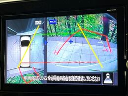 【アラウンドビューモニター】専用のカメラにより、上から見下ろしたような視点で360度クルマの周囲を確認することができます☆死角部分も確認しやすく、狭い場所での切り返しや駐車もスムーズに行えます。
