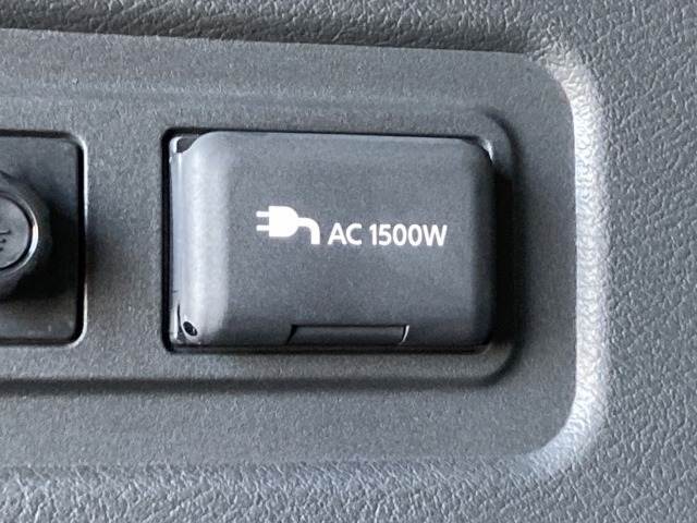 【AC100V】コンセント付きですので家庭用電化製品が車内でご利用いただけます。