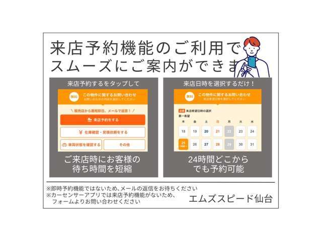 ■ご来店予約特典■来店御予約の上お車をご成約のお客様に車と同時購入＆取付いただくオプション品を10，000円分まで※部品代利用可。工賃・保証・諸費用等は対象外