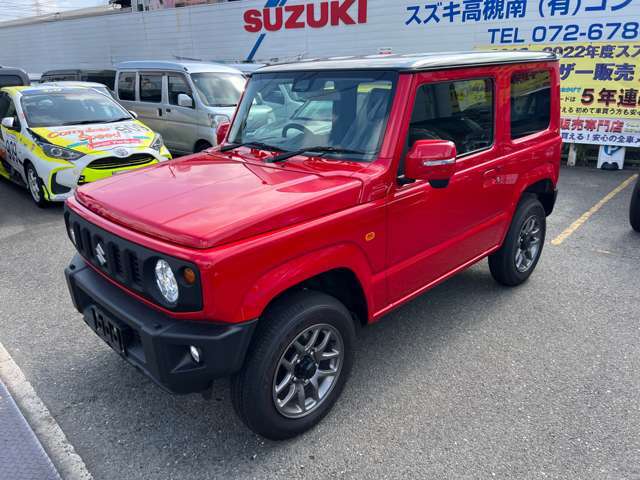 新車黒からフェラーリレッドブラックツートンNEWペイント登録済み未使用車お早めにお好きなパーツメーカでリフトUP＆ボディカスタムお得に可能です是非ご相談ください