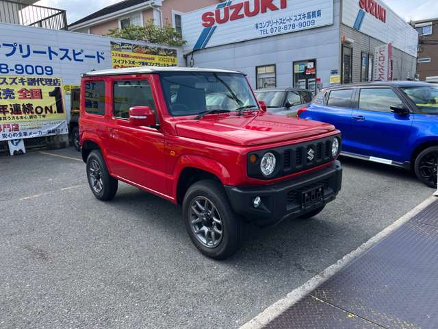 新車黒からフェラーリレッドブラックツートンNEWペイント登録済み未使用車お早めにお好きなパーツメーカでリフトUP＆ボディカスタムお得に可能です是非ご相談ください