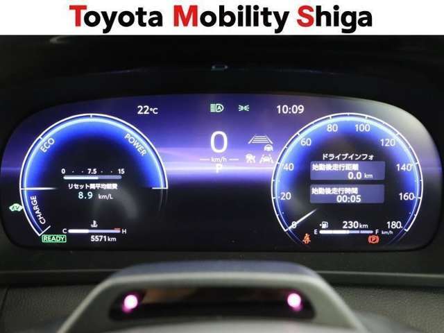 ドライバーのお好みに合わせて表示を変えられるメーターです。メーター照度コントロール付ですので昼夜問わず見やすいメーターです。