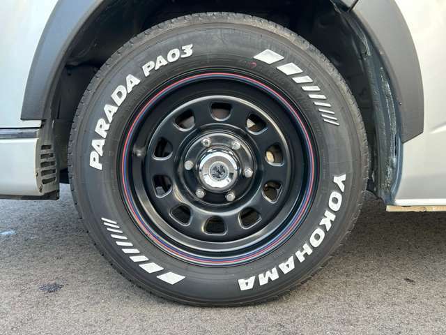 デイトナ16インチホイール◆ヨコハマ“PARADA-PA03”ホワイトレタータイヤ◆タイヤサイズ前後215/65R16C