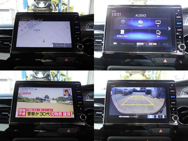 大型画面のカーナビはもちろん、BluetoothやフルセグTVも装備済♪バックカメラも対応しています！