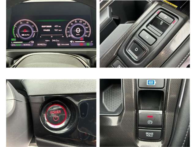 運転席から手の届く範囲に、様々な操作スイッチが整然と並びます。