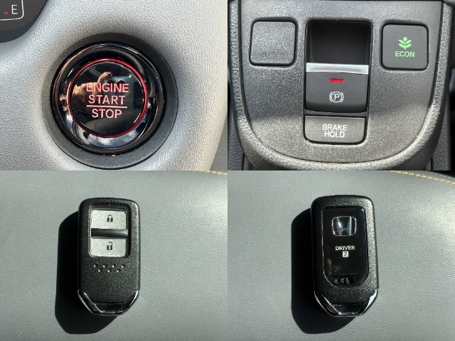 ☆ECONモード☆車全体を低燃費モードに自動制御☆ホンダスマートキー☆ポケットやバックに携帯していればボタン一つで施錠＆解除☆