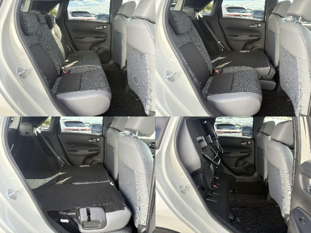 ☆ゆったりした座り心地のリアシート☆目立った擦れや汚れもありません☆背もたれを前に倒せば荷室が広がり、たくさんの荷物にも対応出来ます☆座面の跳ね上げも可能で高さのある荷物も積めます☆