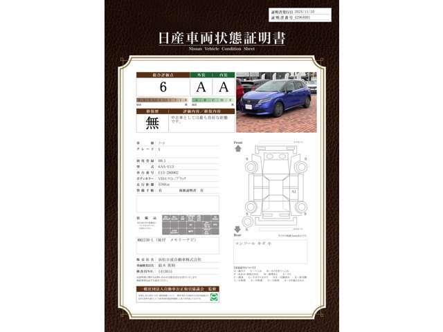 車両状態証