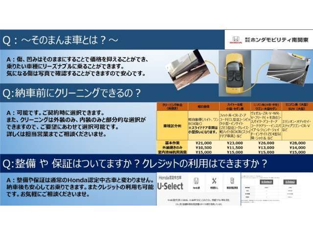 こちらの車両はライフになりますので、基本料金は21,000円になります。ご要望により基本作業のほかに外装のみなどコースを選択することが可能です。詳細は担当営業までご相談くださいませ