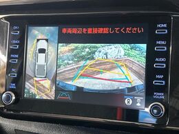 【パノラミックビューモニター】専用のカメラにより、上から見下ろしたような視点で360度クルマの周囲を確認することができます☆死角部分も確認しやすく、狭い場所での切り返しや駐車もスムーズに行えます。