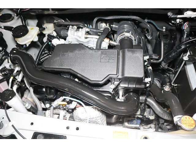 低燃費のエンジンを搭載したエンジンルームです。