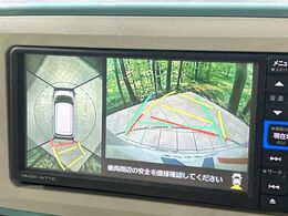 【パノラマモニター】専用のカメラにより、上から見下ろしたような視点で360度クルマの周囲を確認することができます☆死角部分も確認しやすく、狭い場所での切り返しや駐車もスムーズに行えます。
