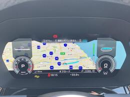 【Audi　バーチャルコックピット】液晶フルデジタルディスプレイにスピードメーター、タコメーター、マップ表示、メディア情報などフレキシブルに表示させるバーチャルコックピットを装備。