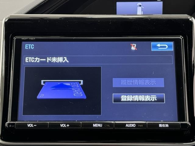 ナビ画面に連動したETCを装備しています。　過去に利用した利用料金も一目で分かって、とっても便利です。　ETCの抜き忘れ、挿し忘れも警告してくれるので安心ですね。