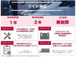 ◎ワイド保証◎走行距離無制限で、無料保証期間は最長2年間。品質に自信があるから実現した、日産ならではの保証です！