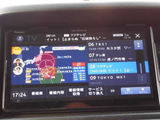 TVは見れます。しかもフルセグだから画質もきれい！