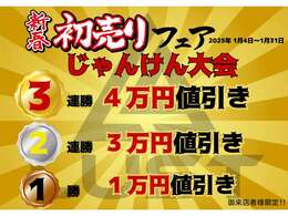 ☆☆2025年初売りフェア☆☆じゃんけん大会！！【3連勝】4万円値引き【2連勝】3万円値引き【1勝】1万円値引き☆LUST（ルスト）兵庫県伊丹市瑞ヶ丘4-39-6　TEL：072-769-5628