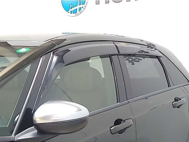 車内の空気の入れ替えだけでなく、雨天時の雨の入り込みや紫外線防止にも役立つドアバイザー装着済みです。