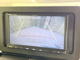 【バックカメラ】駐車時に後方がリアルタイム映像で確認できます。大型商業施設や立体駐車場での駐車時や、夜間のバック時に大活躍！運転スキルに関わらず、今や必須となった装備のひとつです！