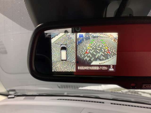 車を上空から見たようなアラウンドビューモニターが付いていますので、駐車も安心して行えます！