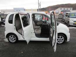 ドアの開閉度も広く乗車も楽です！