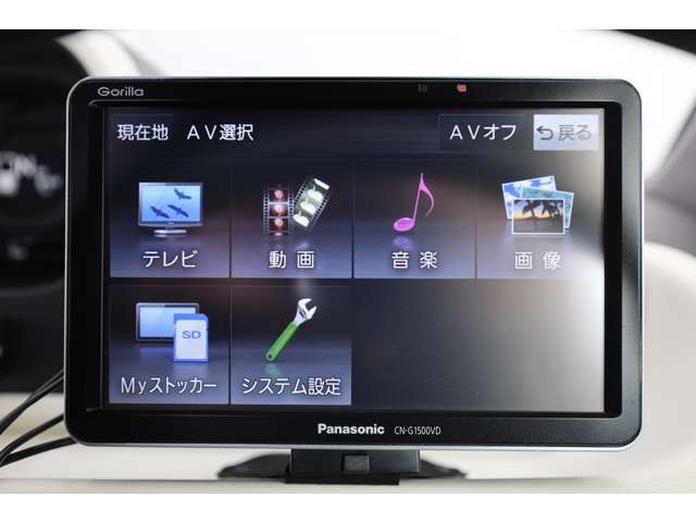 パナソニックポータブルナビで、地デジTVやメモリーカードを介して画像再生や、動画再生も可能です！