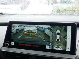 バックモニター(黄色いガイドラインのお陰で、駐車がしやすいです。真上から見下ろしたアングル付きです)